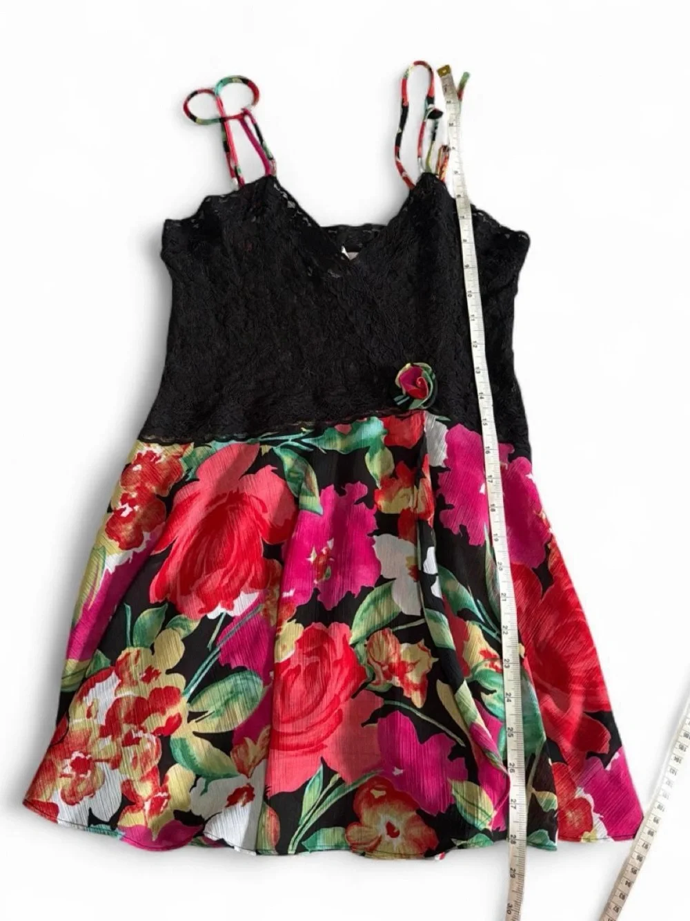 Vintage 1990’s Victorias Secret Gold Label lace floral slip dress